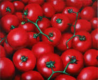 Tomaten <br> Öl auf Leinwand, 30 x 40 cm