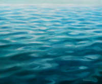 Wasser <br> Öl auf Papier, 38 x 46 cm