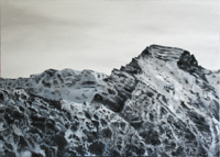 Hohe Kisten <br> Öl auf Papier, 40 x 60 cm