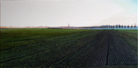 Landschaft bei Mönchengladbach <br> Öl auf Leinwand, 50 x 100 cm