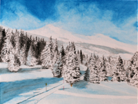 Tgantieni <br> Aquarell, 24 x 32 cm