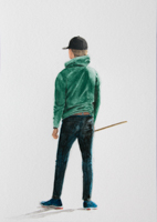 Luis <br> Aquarell, 21 x 14,8 cm