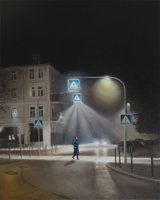 Georgenstraße <br> Öl auf Leinwand, 60 x 40 cm