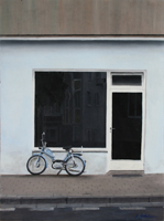 Aachen Schanz <br> Öl auf Papier, 48 x 36  cm