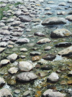 Bergbach <br> Öl auf Leinwand, 40 x 30 cm