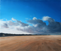 Strand bei Domburg <br> Öl auf Leinwand, 50 x 70 cm